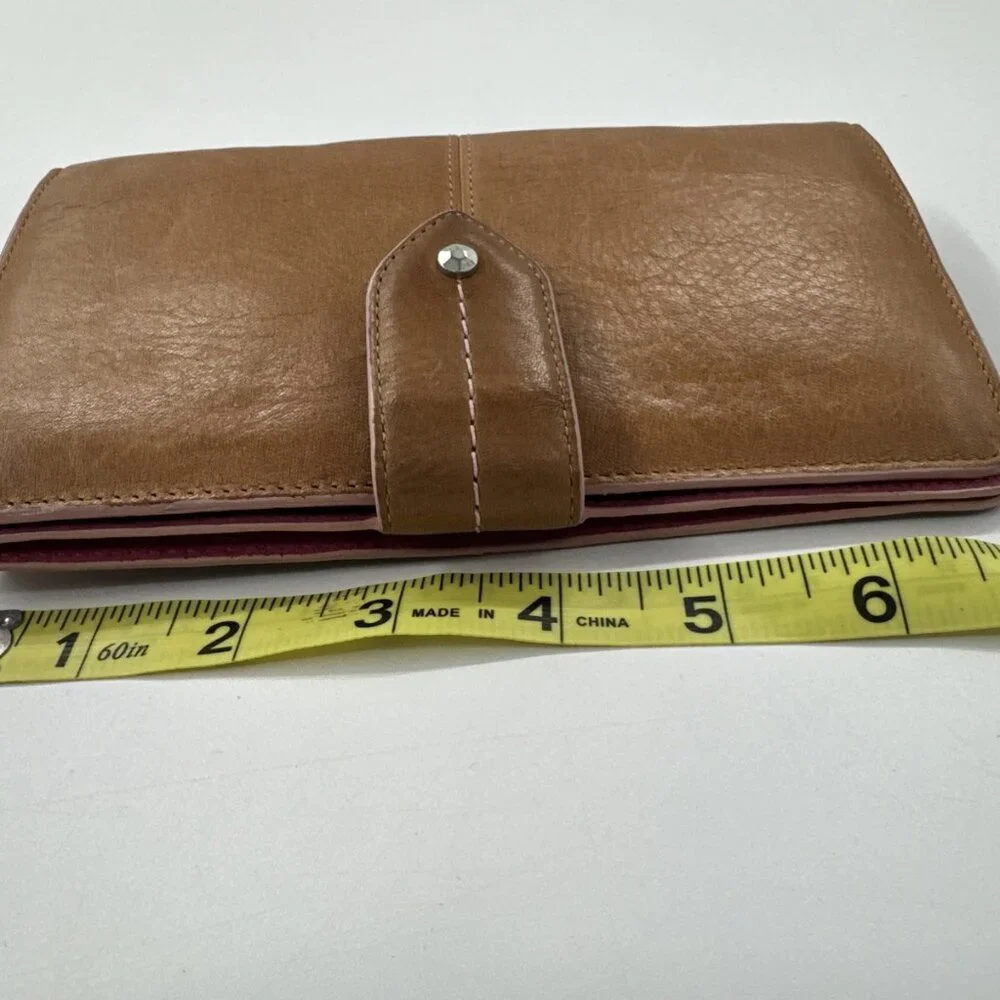 Sigrid Olsen Wallet Tan Leather Clutch Zip Pocket Cards Holder Money Pouch Lined - Picture 11 of 12